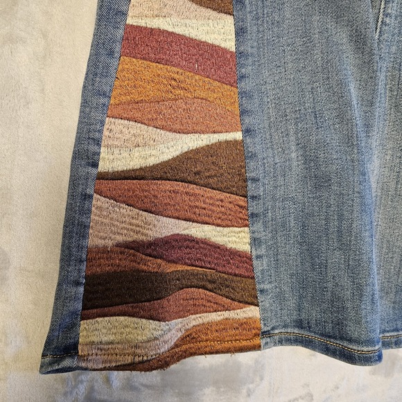 Driftwood by Free People Blue Farrah Sunset Flare Bojo Western Denim Jeans Sz 29 - Picture 12 of 12